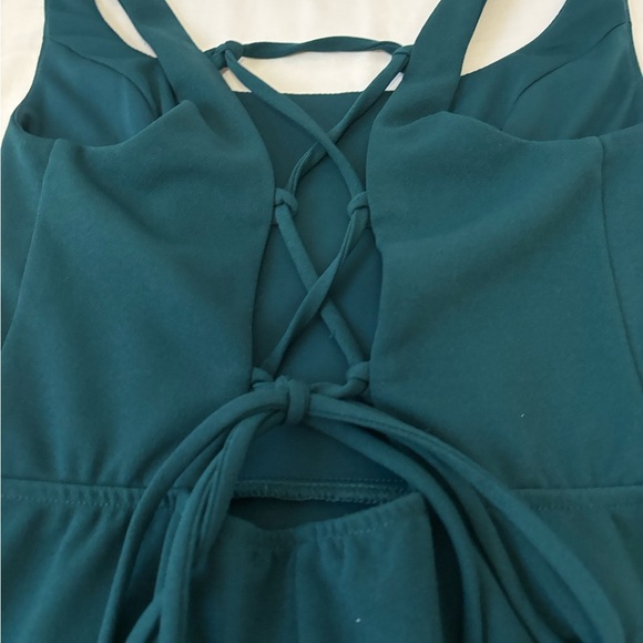 Elegant Teal Mini Dress - Picture 4 of 4